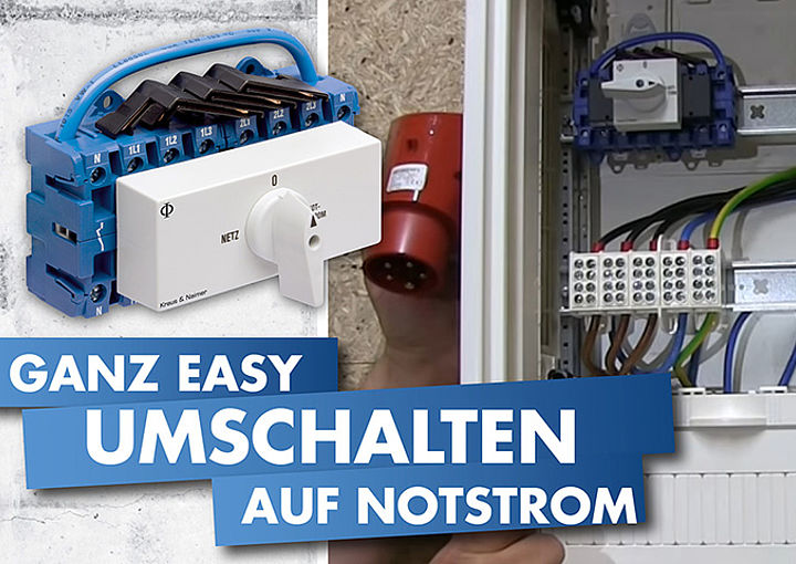 Kraus & Naimer Umschalter für Notstrom, Notstromaggregat, Ersatzstrom, IEC 60947-6-1