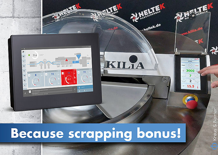 The second chance - extensively prepared and equipped with the most modern Kraus & Naimer basic touch panels, used machines at Heltek come from the retrofit.