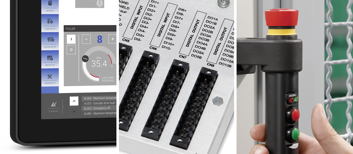 Kraus & Naimer Controls: Components for automation technology und industrial applications with touchpanels, Gateways, functional handles and enclosures.