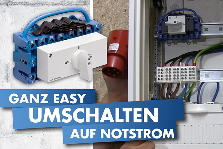 Kraus & Naimer Umschalter für Notstrom, Notstromaggregat, Ersatzstrom, IEC 60947-6-1