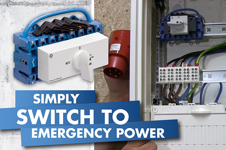Kraus & Naimer emergency power switch, emergency power supply, IEC 60947-6-1