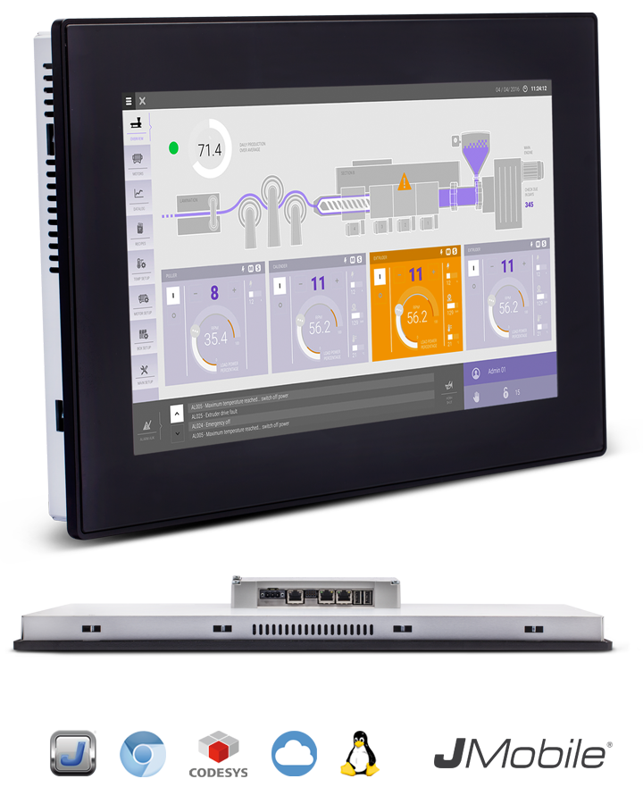 Kraus & Naimer Controls KN-C 700 Wizard Serie HMI Touchpanel einsetzbar als IIoT-Steuergerät, Gateway, Web-Panel